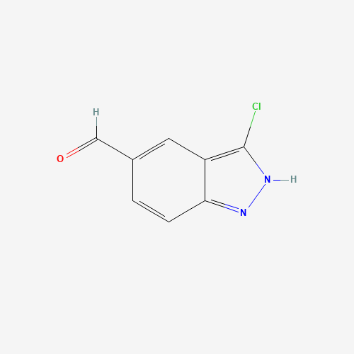 3-chloro-2H-indazole-5-carbaldehyde (CAS: 1086391-03-8) - Chemical Structure and Molecular Formula 