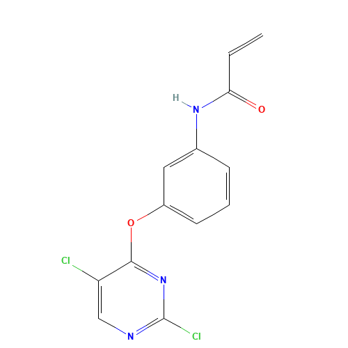 N-[3-(2,5-dichloropyrimidin-4-yl)oxyphenyl]prop-2-enamide (CAS: 1374641-75-4) - Chemical Structure and Molecular Formula 