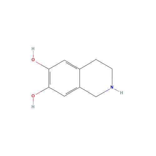1,2,3,4-tetrahydroisoquinoline-6,7-diol (CAS: 34827-33-3) - Chemical Structure and Molecular Formula 