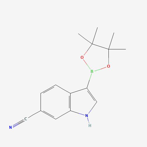 3-(4,4,5,5-tetramethyl-1,3,2-dioxaborolan-2-yl)-1H-indole-6-carbonitrile (CAS: 1326714-81-1) - Related Chemical Product