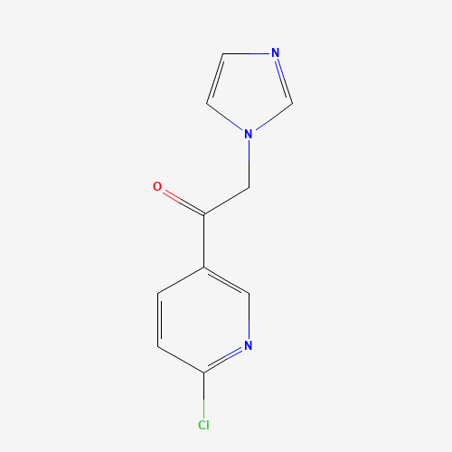 1-(6-chloropyridin-3-yl)-2-imidazol-1-ylethanone (CAS: 1350522-35-8) - Chemical Structure and Molecular Formula 