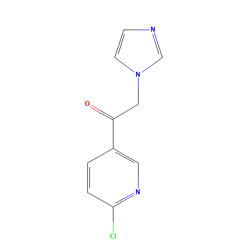 1-(6-chloropyridin-3-yl)-2-imidazol-1-ylethanone (CAS: 1350522-35-8) - Chemical Structure and Molecular Formula 