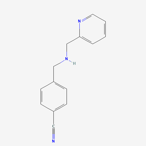 4-[(pyridin-2-ylmethylamino)methyl]benzonitrile (CAS: 1021123-09-0) - Chemical Structure and Molecular Formula 