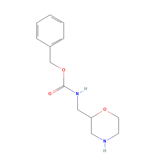 benzyl N-(morpholin-2-ylmethyl)carbamate (CAS: 1027375-80-9) - Chemical Structure and Molecular Formula 
