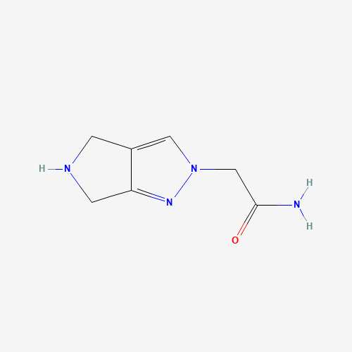 2-(5,6-dihydro-4H-pyrrolo[3,4-c]pyrazol-2-yl)acetamide (CAS: 1270029-92-9) - Chemical Structure and Molecular Formula 