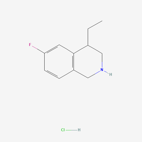 4-ethyl-6-fluoro-1,2,3,4-tetrahydroisoquinoline;hydrochloride (CAS: 1243405-24-4) - Chemical Structure and Molecular Formula 
