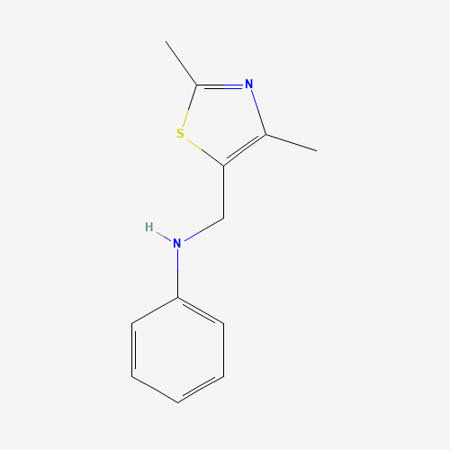 N-[(2,4-dimethyl-1,3-thiazol-5-yl)methyl]aniline (CAS: 931400-07-6) - Chemical Structure and Molecular Formula 