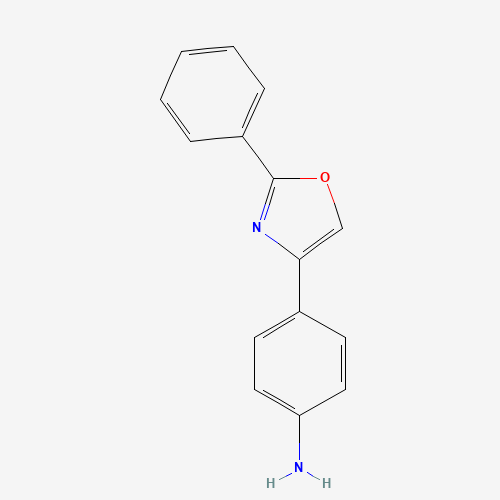 4-(2-phenyl-1,3-oxazol-4-yl)aniline (CAS: 1200404-25-6) - Chemical Structure and Molecular Formula 