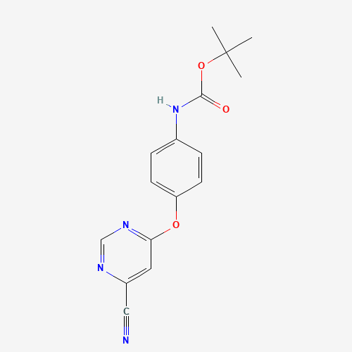 tert-butyl N-[4-(6-cyanopyrimidin-4-yl)oxyphenyl]carbamate (CAS: 943313-34-6) - Related Chemical Product