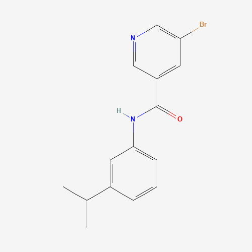 5-bromo-N-(3-propan-2-ylphenyl)pyridine-3-carboxamide (CAS: 1015720-66-7) - Chemical Structure and Molecular Formula 