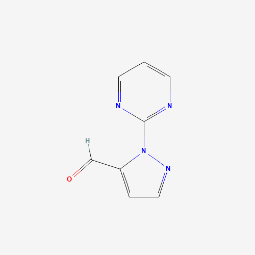 2-pyrimidin-2-ylpyrazole-3-carbaldehyde (CAS: 1269293-84-6) - Chemical Structure and Molecular Formula 