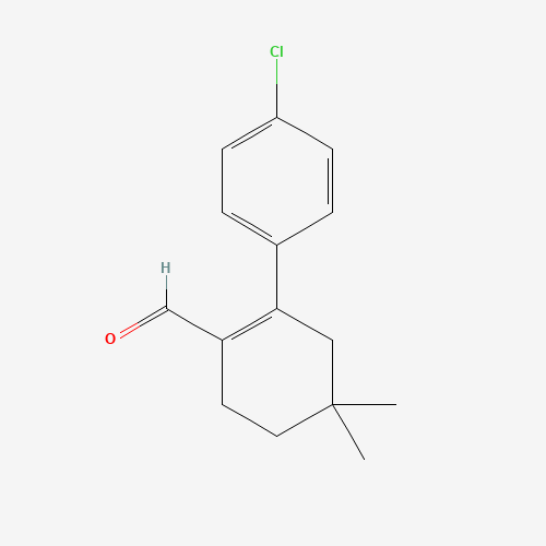 2-(4-chlorophenyl)-4,4-dimethylcyclohexene-1-carbaldehyde (CAS: 1228837-05-5) - Chemical Structure and Molecular Formula 