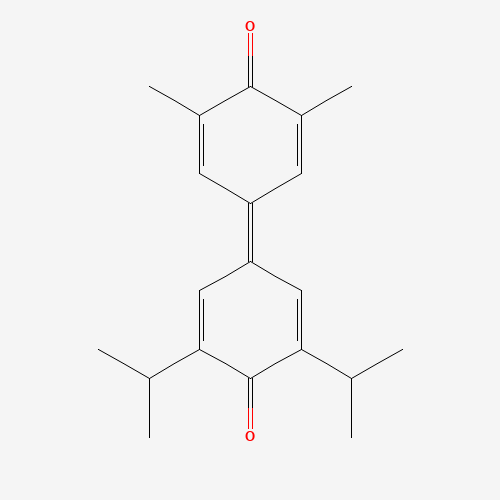 2,6-dimethyl-4-[4-oxo-3,5-di(propan-2-yl)cyclohexa-2,5-dien-1-ylidene]cyclohexa-2,5-dien-1-one (CAS: 134781-54-7) - Chemical Structure and Molecular Formula 