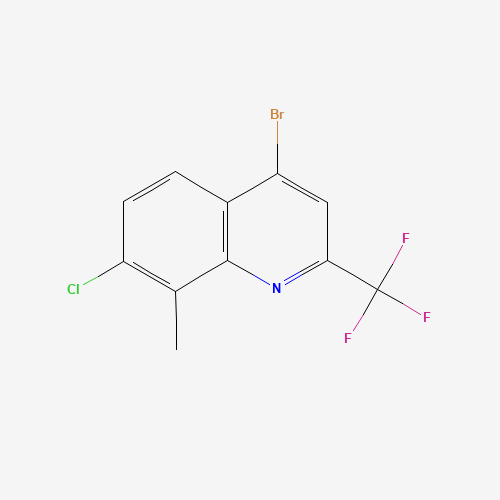 4-bromo-7-chloro-8-methyl-2-(trifluoromethyl)quinoline (CAS: 1072944-67-2) - Chemical Structure and Molecular Formula 
