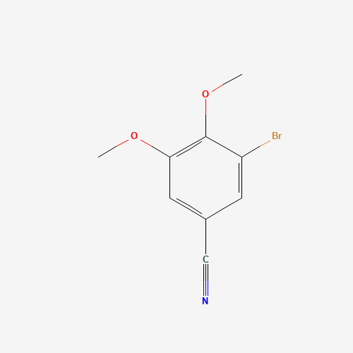 3-bromo-4,5-dimethoxybenzonitrile (CAS: 781654-31-7) - Chemical Structure and Molecular Formula 