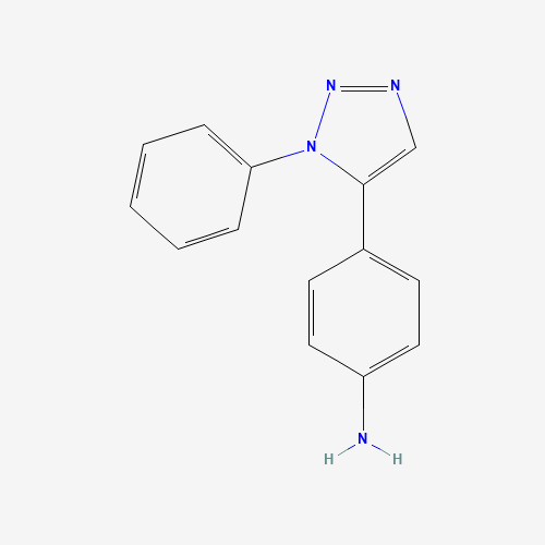 4-(3-phenyltriazol-4-yl)aniline (CAS: 1232431-71-8) - Chemical Structure and Molecular Formula 