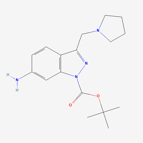 tert-butyl 6-amino-3-(pyrrolidin-1-ylmethyl)indazole-1-carboxylate (CAS: 887590-95-6) - Related Chemical Product
