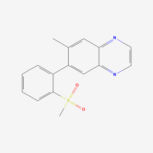 6-methyl-7-(2-methylsulfonylphenyl)quinoxaline (CAS: 1383677-21-1) - Chemical Structure and Molecular Formula 