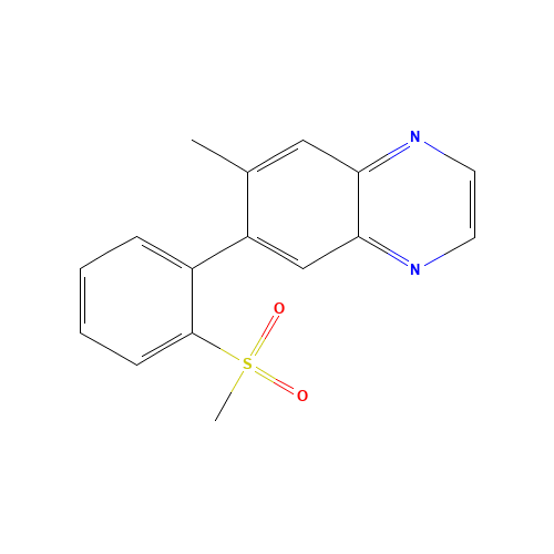 6-methyl-7-(2-methylsulfonylphenyl)quinoxaline (CAS: 1383677-21-1) - Chemical Structure and Molecular Formula 