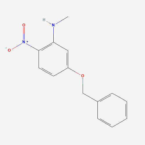 N-methyl-2-nitro-5-phenylmethoxyaniline (CAS: 496837-94-6) - Chemical Structure and Molecular Formula 