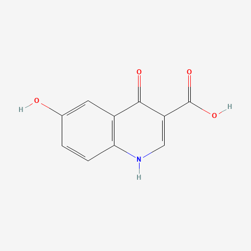 6-hydroxy-4-oxo-1H-quinoline-3-carboxylic acid (CAS: 83475-08-5) - Chemical Structure and Molecular Formula 