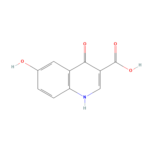 6-hydroxy-4-oxo-1H-quinoline-3-carboxylic acid (CAS: 83475-08-5) - Chemical Structure and Molecular Formula 