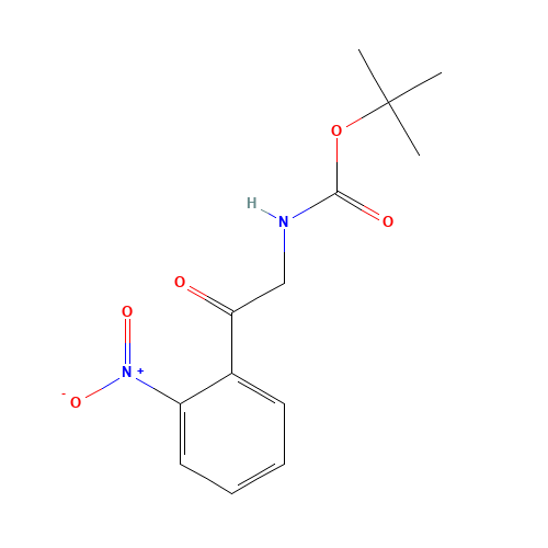 tert-butyl N-[2-(2-nitrophenyl)-2-oxoethyl]carbamate (CAS: 155301-81-8) - Chemical Structure and Molecular Formula 