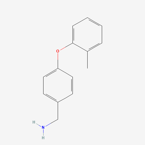 [4-(2-methylphenoxy)phenyl]methanamine (CAS: 856437-71-3) - Chemical Structure and Molecular Formula 