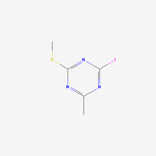 2-iodo-4-methyl-6-methylsulfanyl-1,3,5-triazine (CAS: 1253570-35-2) - Chemical Structure and Molecular Formula 