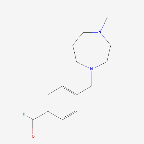 4-[(4-methyl-1,4-diazepan-1-yl)methyl]benzaldehyde (CAS: 884507-48-6) - Chemical Structure and Molecular Formula 