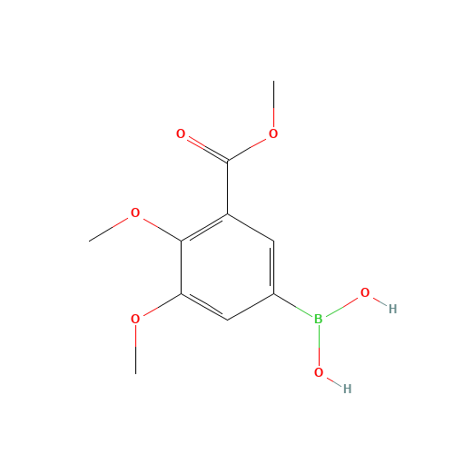 (3,4-dimethoxy-5-methoxycarbonylphenyl)boronic acid (CAS: 1352647-99-4) - Chemical Structure and Molecular Formula 