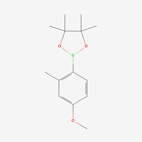 2-(4-methoxy-2-methylphenyl)-4,4,5,5-tetramethyl-1,3,2-dioxaborolane (CAS: 214360-68-6) - Chemical Structure and Molecular Formula 
