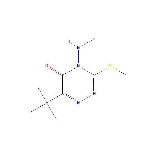 6-tert-butyl-4-(methylamino)-3-methylsulfanyl-1,2,4-triazin-5-one (CAS: 56742-45-1) - Related Chemical Product