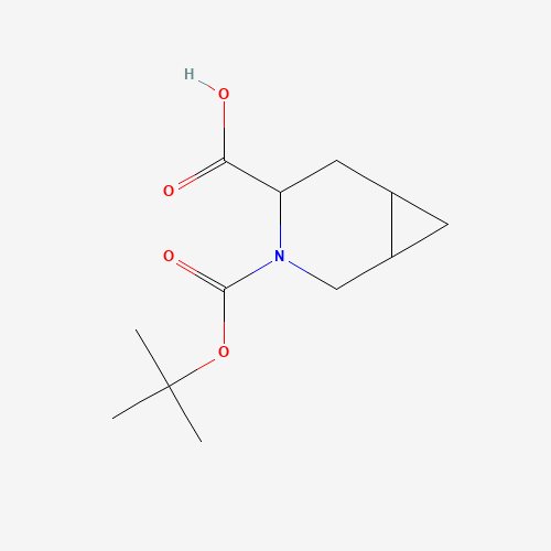 4-[(2-methylpropan-2-yl)oxycarbonyl]-4-azabicyclo[4.1.0]heptane-3-carboxylic acid (CAS: 1417743-37-3) - Chemical Structure and Molecular Formula 