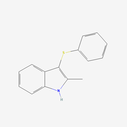 2-methyl-3-phenylsulfanyl-1H-indole (CAS: 56366-45-1) - Chemical Structure and Molecular Formula 