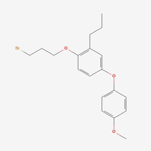 1-(3-bromopropoxy)-4-(4-methoxyphenoxy)-2-propylbenzene (CAS: 717901-16-1) - Chemical Structure and Molecular Formula 
