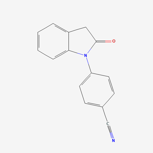 4-(2-oxo-3H-indol-1-yl)benzonitrile (CAS: 1042159-71-6) - Chemical Structure and Molecular Formula 