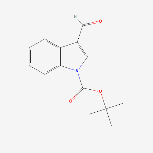 tert-butyl 3-formyl-7-methylindole-1-carboxylate (CAS: 914348-96-2) - Chemical Structure and Molecular Formula 