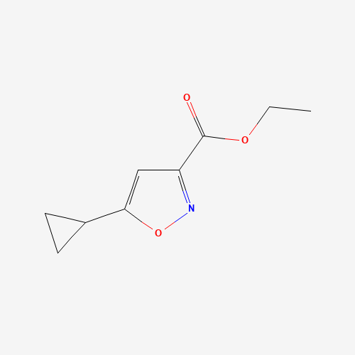 ethyl 5-cyclopropyl-1,2-oxazole-3-carboxylate (CAS: 21080-81-9) - Chemical Structure and Molecular Formula 
