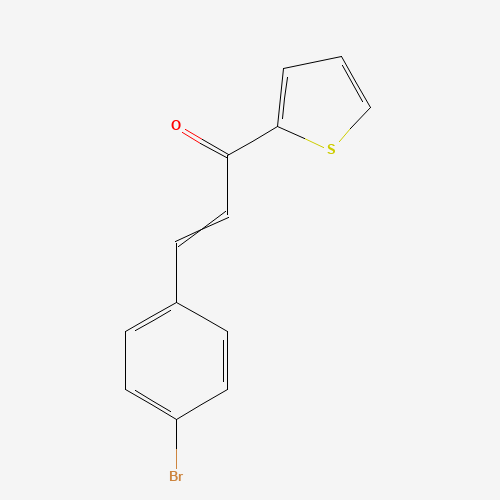 3-(4-bromophenyl)-1-thiophen-2-ylprop-2-en-1-one (CAS: 42292-00-2) - Chemical Structure and Molecular Formula 