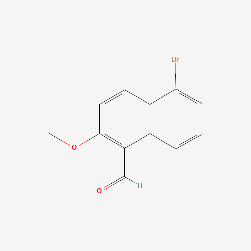 5-bromo-2-methoxynaphthalene-1-carbaldehyde (CAS: 1466557-90-3) - Chemical Structure and Molecular Formula 