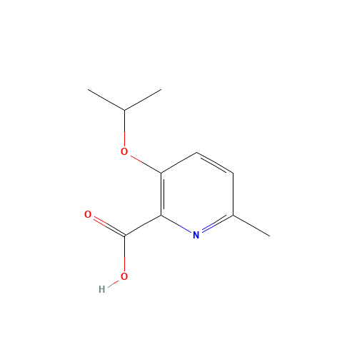 6-methyl-3-propan-2-yloxypyridine-2-carboxylic acid (CAS: 1228431-29-5) - Chemical Structure and Molecular Formula 