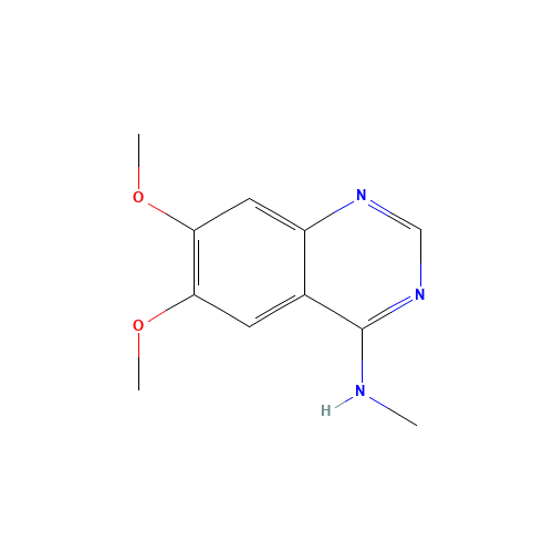 6,7-dimethoxy-N-methylquinazolin-4-amine (CAS: 21575-14-4) - Chemical Structure and Molecular Formula 