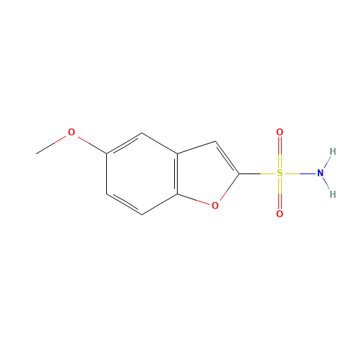 5-methoxy-1-benzofuran-2-sulfonamide (CAS: 100586-80-9) - Chemical Structure and Molecular Formula 