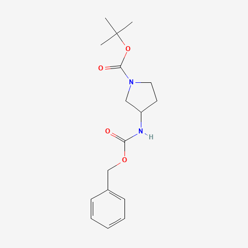 tert-butyl 3-(phenylmethoxycarbonylamino)pyrrolidine-1-carboxylate (CAS: 325775-36-8) - Chemical Structure and Molecular Formula 