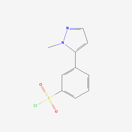 3-(2-methylpyrazol-3-yl)benzenesulfonyl chloride (CAS: 941716-85-4) - Chemical Structure and Molecular Formula 