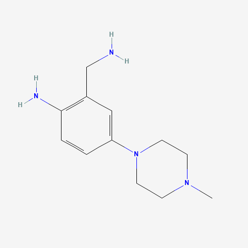 2-(aminomethyl)-4-(4-methylpiperazin-1-yl)aniline (CAS: 630411-37-9) - Chemical Structure and Molecular Formula 