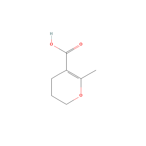 6-methyl-3,4-dihydro-2H-pyran-5-carboxylic acid (CAS: 5399-21-3) - Chemical Structure and Molecular Formula 