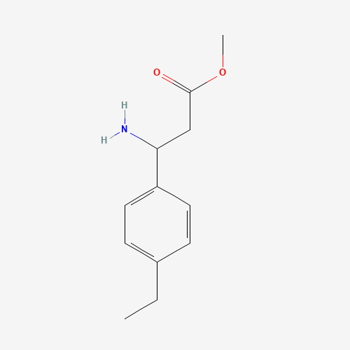 methyl 3-amino-3-(4-ethylphenyl)propanoate (CAS: 889945-11-3) - Chemical Structure and Molecular Formula 