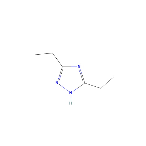 3,5-diethyl-1H-1,2,4-triazole (CAS: 7343-35-3) - Chemical Structure and Molecular Formula 